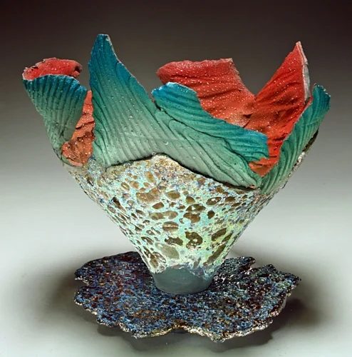 A raku-fired vortex bowl by Steven Forbes-deSoule