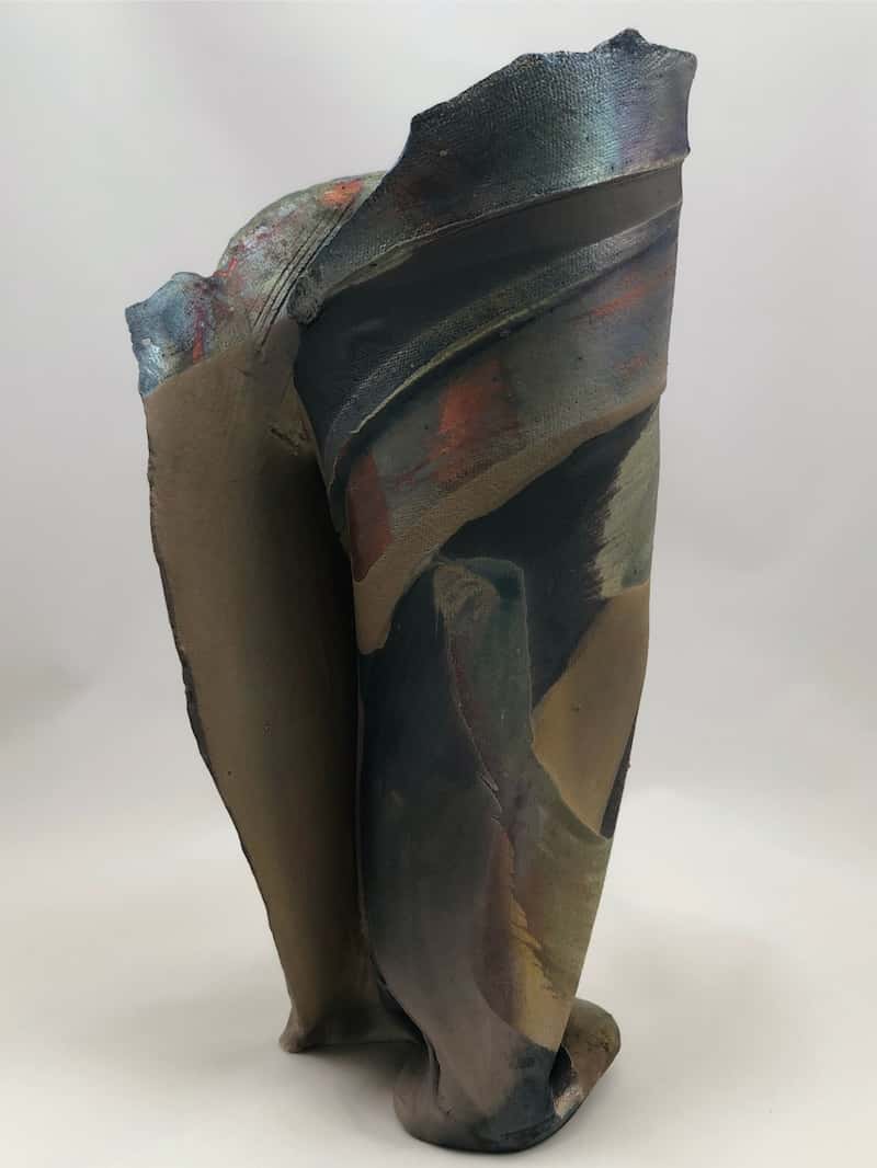 Ellen Nadeau raku vase