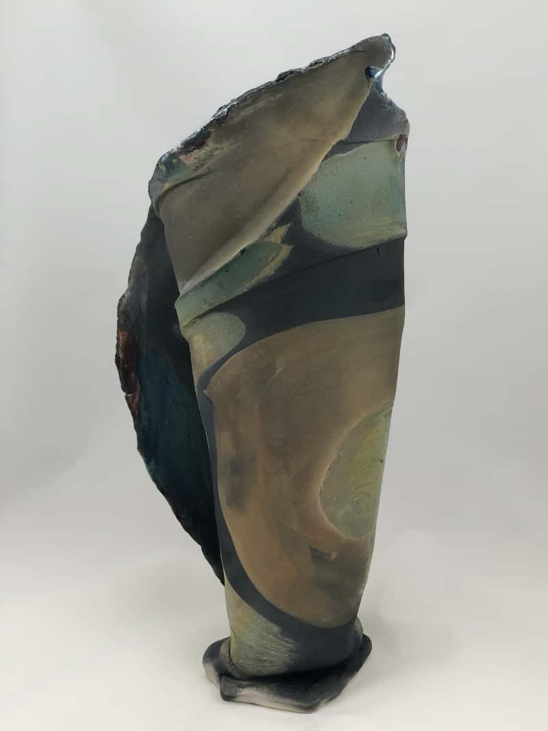 Ellen Nadeau raku vase
