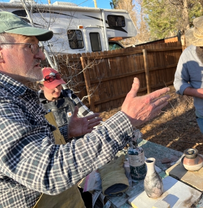 Steve teaching horse hair technique