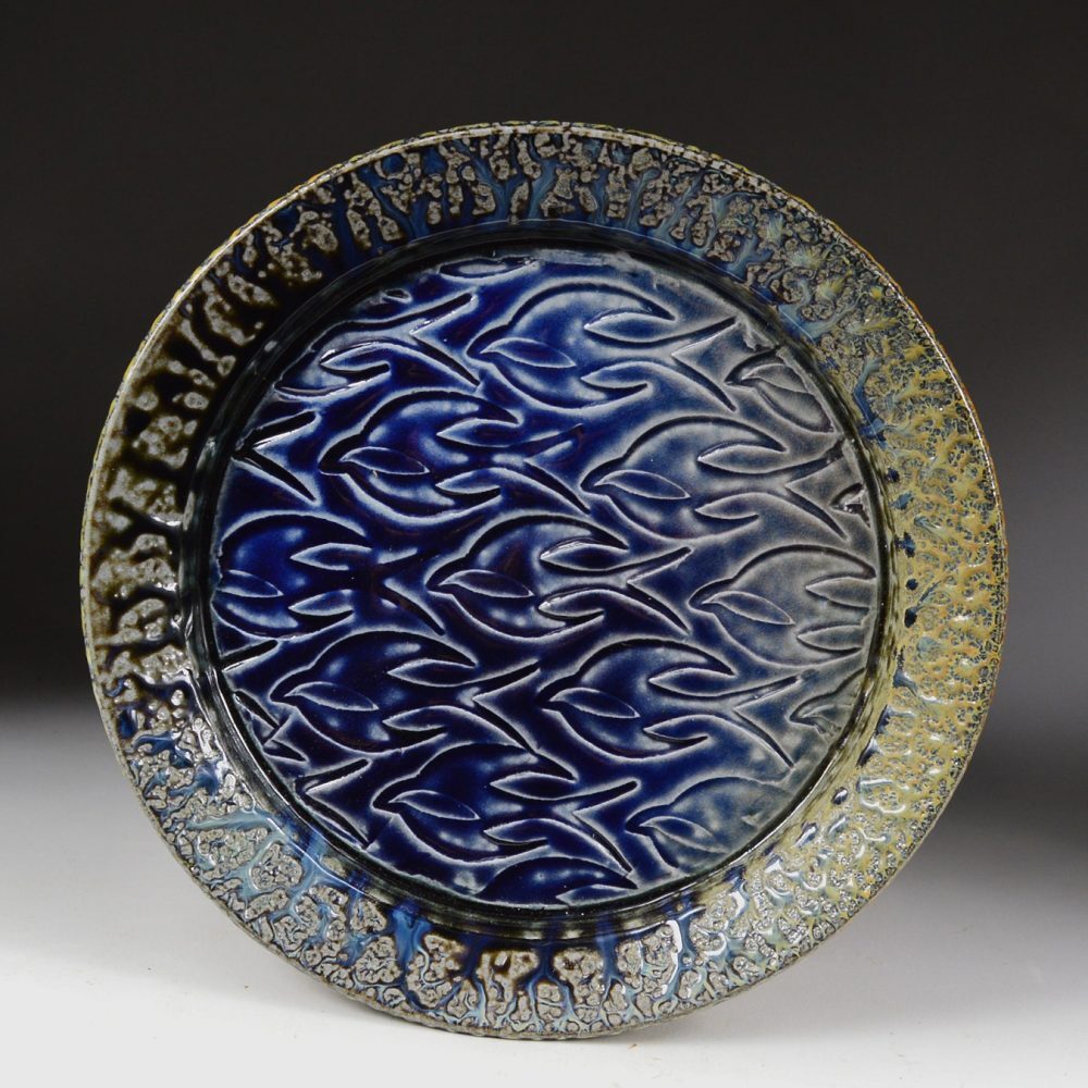 Salt-fired stoneware pot by Daniel Boyle