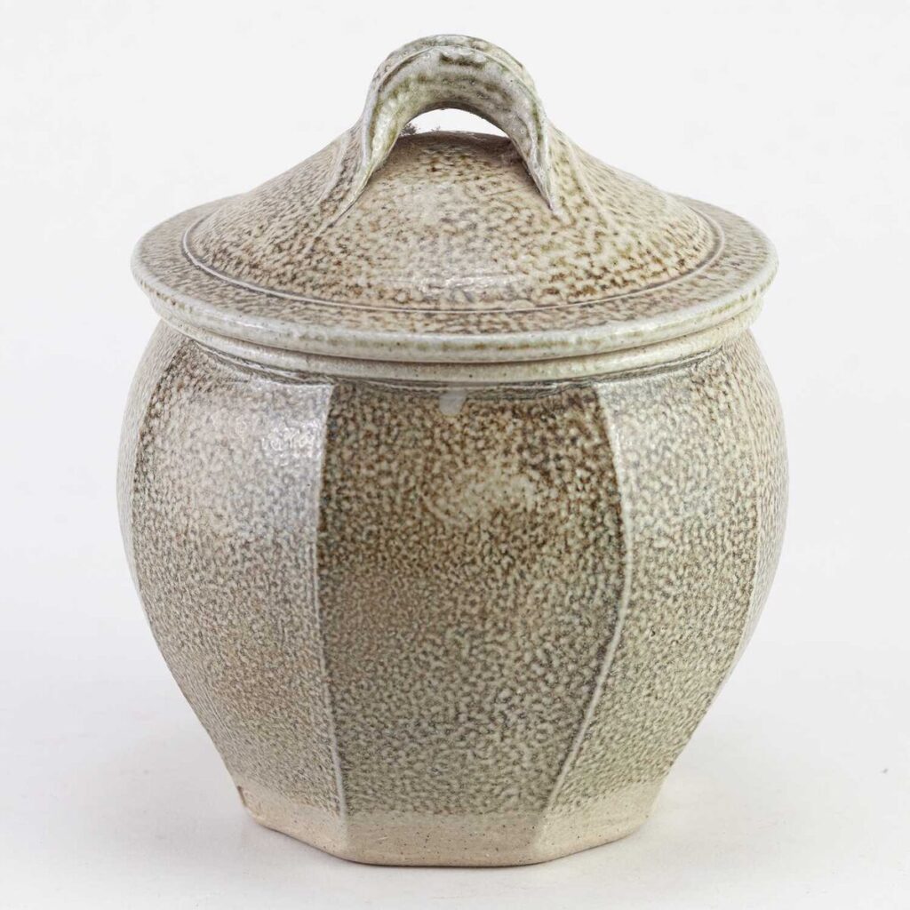 Salt-fired stoneware pot by Phil Rogers